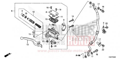 FRONT BRAKE MASTER CYLINDER WW125EX2F de 2015